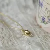Colares CCFJOYAS de alta qualidade 925 prata esterlina sino orquídea bud pingente colar para mulheres 18k banhado a ouro clavícula corrente presente de casamento