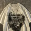 T-shirty męskie Dark Fashion Brand Street Naszyjnik z krótkim rękawem T-shirt Mężczyźni luźne europejskie i amerykańskie niszę retro hiphop friedh24220