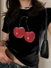 Kobiety dla kobiet Kobiety Letni swobodny top z krótkim rękawem okrągły szyję drukowana koszulka Y2K Ultra Exposed pępek