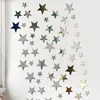 20pcs/set Star 3D Wall Sticker Mirror Irregular Mirror Vanity Mirror Art Decal Kids Living Room Decoration Decorative Home Decor W0187