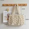 Shoulder Bags Coon Rope and Woven Bag Simple And Artistic Beac Vacation Solid Color Soulder BagH24220