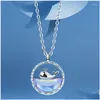 Pendant Necklaces Couple Necklace 2023 Whale For Women Micro-Inlaid Zircon Clavicle Chains Jewelry Gifts Collares Drop Delivery Penda Dhiju