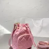 Mini borsa da uomo in nylon secchiello per donna tracolla di design moda tracolla con coulisse tracolla borsa di lusso borsa a tracolla nera estiva borsa in tela