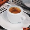 Mugs Nuova Point Professional Competition Level Esp Espresso S Glass 9Mm Thick Ceramics Cafe Mug Coffee Cup Saucer Sets 230829 Drop Dhviu