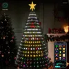 Saiten DIY Weihnachtsbaum Girlande Lichter App Bild LED RGB Lichterkette Bluetooth Steuerung Weihnachten