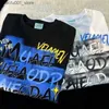 T-shirt da uomo Estate personalizzata Maglietta grafica semplice lettera Moda americana y2k Uomo e donna Retro Allentato Harajuku Art Manica corta Top Q240220