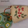 Totes Gewebte Tasche aus Maisleder, bestickt, Lycee Raan Andle Andbag, Retro-Stil, Spot Beac, lässige Damentasche H24220