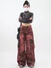 Pantalones vaqueros de mujer, color rosa, holgados, Cargo, de gran tamaño, estéticos de los años 90, pantalones vaqueros Vintage, pantalones vaqueros de cintura alta Harajuku, ropa Y2k de los años 2000