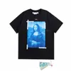 メンズTシャツXiaChaoブランドOw Ow Off Mona Lisa Oil Painting Arrow Shirt Sleev