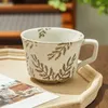 Mugs Ins Simple Nordic Ceramics Home Hand-painted Mug Pastoral Personality Water Cup Coarse Pottery Coffee