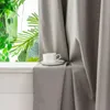 Curtain 1PC Blackout Curtains for Bedroom Full Light Blocking Drapes With Black Backing Thermal Insulated For Living Room Grey