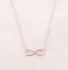 Necklaces Wholesale 10piece Stylish Infinity Sign Pendants Collares Jewelry Charm Women Girl Gifts Dainty Stainless Steel Chain Choker Bff