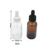 Butelki pakowania hurtowe 15 ml 30 ml butelki z zakraplaczem bursztynowego szklane butelki płynne odczynnik pojemnik na Olej Aromaterapy Aromatherapy olej eteryczny DHO2E