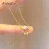 قلادة Metiseko 925 Sterling Silver Snowfliake قلادة قلادة صافية Zirconia zirconia pendant choker للنساء مشاركة الحفلات