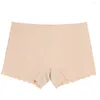 Mutandine da donna WarmSteps Boxer Intimo Pantaloncini per donna Pantaloncini di sicurezza Volant Intimo Lingerie Solid Ice Silk Yoga Panty