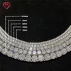 Halsband Moissanite grossist i full storlek 2-6 mm isad tenniskedjan dropshipping 925 Silver VVS Diamond Mens Moissanite Tennis Necklace