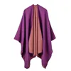 Bufandas Chal para mujer Ponchos Cape Cardigan Bufanda de encaje con flecos para mujer Bufandas de algodón grandes y cálidas formales