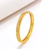 Länkarmband trendiga 24k guldplätering lämnar armband charm förgyllning armband för kvinnor flicka mode smycken födelsedag present 2024