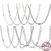 Colliers New Hot 925 Silver Snake Link Chain Me Series Collier pour femmes adapté aux bijoux charmants de haute qualité des femmes de haute qualité des femmes