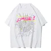 Women's Sp5der Hoodie T-shirt Street Clothing Spider Web Pattern Printed Couple Shirt Summer Sports Wear Designer Top shirt