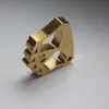 Solid CNC Brass Pure Fist Buckle Tiger Finger Army Fan EDC Equipment Ing Self-Defense Window Breaking Tool 6957