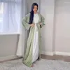 Etniska kläder kimono abaya satin muslim