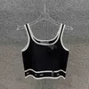 Cropped Tops For Women Knitted Vest Designer Embroidery Tank Tops Sleeveless Breathable Pullover Sport Tops