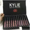 Brillant à lèvres Kylie Jenner Brillant à lèvres Fa Brithday Take Me On Kyshadow Storm 12 couleurs Rouges à lèvres liquides mats Cosmétiques 12Pcs Lipgloss Set20 Dhjah