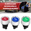 Car Engine Start Switch Button Keyless Switches Universal Modified Ignition on Off Starter with LED Indicator 12V/24V