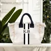 Totes Summer American Style Trends Stripe Printing Womens Handbag Letters Canvas Tote Beach Bag Gift T240220