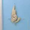 Wall Clocks Iron Clock Loudspeaker Mute Sailboat Decor Colck Modern Minimalist Study Decorations Hanging Room