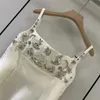 Vestidos de diseñador Camisas de vestir de diseñador para mujer sexy con letras Cuentas de diamantes de imitación Sin mangas Camiseta de chaleco camisola delgada de gama alta