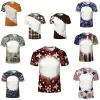 Vente en gros de transfert de chaleur Chemise de blanchiment vierge Chemises blanchies par sublimation T-shirts en polyester blanchi US Hommes Femmes Fournitures de fête Stock