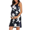 Dresses Sleeveless Tank Tops Floral Maternity Dress Womens Clothing Pregnancy Summer A Line Knee Length Casual Dresses Baby Shower