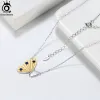 Ciondoli ORSA JEWELS Collana con farfalla in lapislazzuli naturale per donna Gioielleria raffinata in argento 925 Regalo per la festa della mamma a mamma figlia GMN21