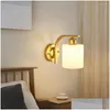 Wall Lamps Modern E27 Led Bedside Designer Living Room Nordic Lights For Home Bedroom Decor Arts 85-265V Drop Delivery Dhpsa