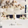 White Balloon Garland Arch Kit Gold Confetti Balloons 98 PCS Artificial Palm Leaves 6 PCS Wedding Birthday Decorations 220321298o