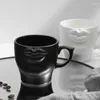 Mokken Leuke Creatieve Grappige Wit Zwart Mat Keramische Koffie Thee Kopjes Gepersonaliseerde Paar Keuken Drinkware Uniek cadeau voor vrienden