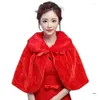 Scarves Womens Winter Thicken Plush Wrap Stole Elbow Length Wedding Bridal Shawl Cape Wa