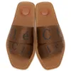 Pantofole firmate Sandali Woody tessuto Tela Lettere Marchio di lusso diapositive sandali piatti Comodi trendy Alla moda con punta aperta 002