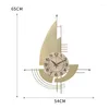 Wall Clocks Iron Clock Loudspeaker Mute Sailboat Decor Colck Modern Minimalist Study Decorations Hanging Room