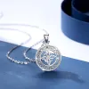 المعلقات Eudora 100 ٪ 925 Sterling Silver Celtic Knot Pendant Fine Round Knot Necklace Gwey Luck Jewelry for Lady Girl New Year Gift D122