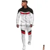 Herrspårar Mens Tracksuit Set 2021 Autumn Men Fashion Sweatshirt Male Jogger Sportwear Suit Man Hoodies Pants Pants Zipper Sports D DHP1R