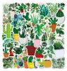 50st Cartoon Plant Leaves Cactus Söta klistermärken för vattenflaskdekaler Notbok Laptop Telefonfodral Kawaii Diy Kids Toys Baby Scrap5155996