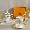 Simple Household Light Luxury Ceramic Coffee Cup European Luxury High-Grade Coffee Set Set High-End Exquisite Mugs