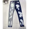 Designer-Herrenjeans Lila Jeans Jeanshose Herren Lila Jeans Designer Jean Herrenhose Gerades Design Retro Streetwear LILA Markenjeans Hose 411