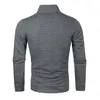 Herr hoodies Stylish White Waffle Knit Pullover Sweatshirt 1/4 Zip Up Top med stativkrage och långa ärmar S 2XL