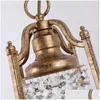 Żyrandole nowoczesne żyrandol LED vintage metalowy salon kryształowy sypialnia sufit wiszący lampka rustykalna wiejska dostawa Dh3y6