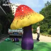 wholesale Beau champignon gonflable multicolore 6 mH (20 pieds) avec ventilateur Ballon géant simulé de modèle de champignon gonflable pour parc à thème et décoration de fête