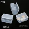 20 storlekar Small Clear Storage Box Rektangel för smycken Organisator Diamond Embroidery Craft Bead Pill Home Storage Plastic Box LJ200315N